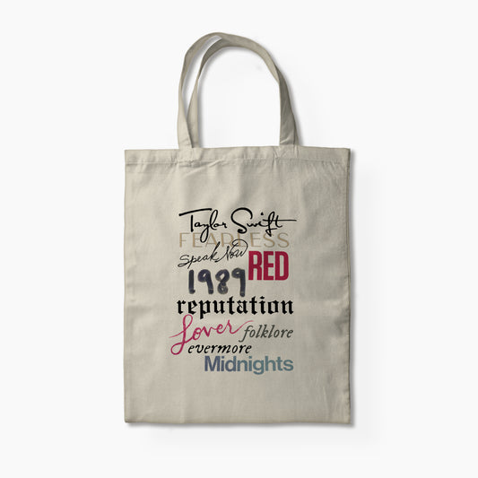 Taylors Discography Tote Bag - The Daily Gifty