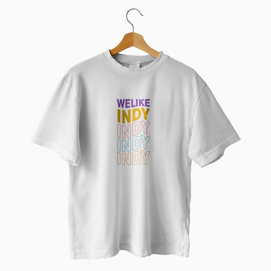 We Like Indy White T-shirt - The Daily Gifty